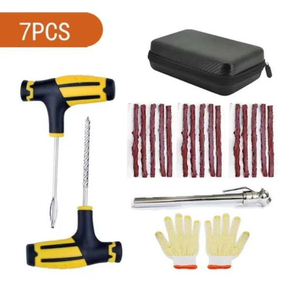 23pcs/42pcs Car Tire Repair Kit, Puncture Plug Tools Tyre Puncture Emergency For Tire Strips Stirring Glue Repair Tool Kit - Image 6
