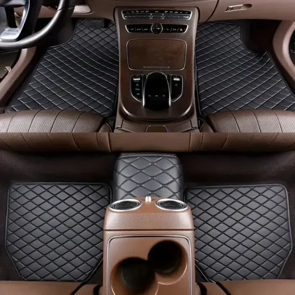 5 pcs Waterproof Leather Car Floor Mats Universal Auto Foot Pad Protector Automobile Interior Carpet Accessories Interior - Image 2