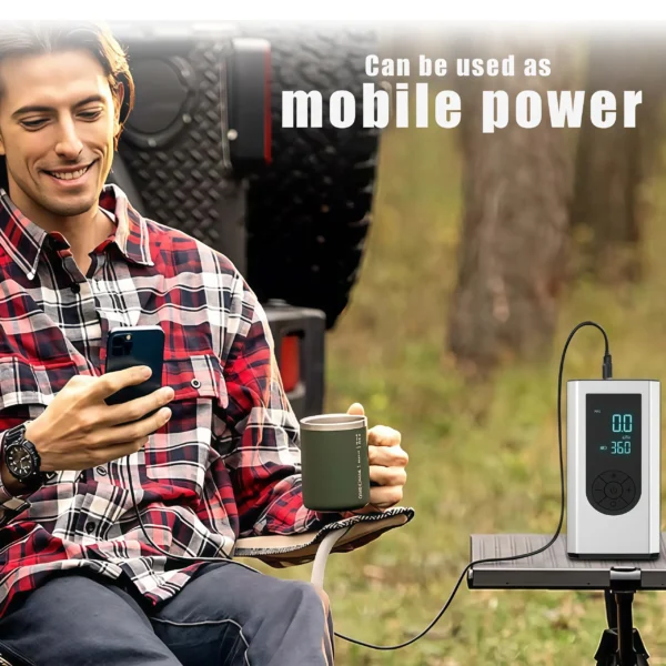 JKUOO5-in-1 Portable Car Jump Starter with 150PSI Air Compressor Power Bank Booster Automotive Tire Inflator Car Starting Device - Image 4
