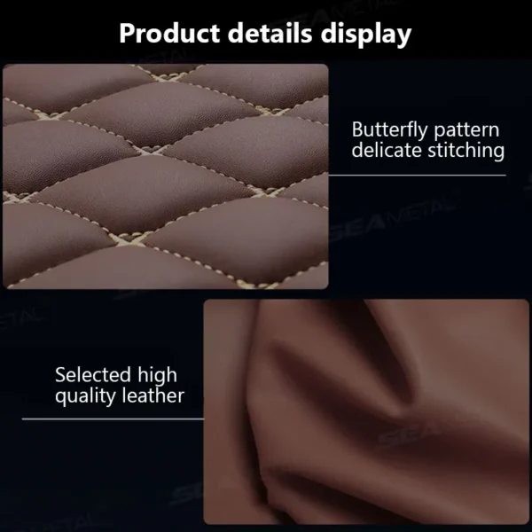 SEAMETAL 4Pcs Car Floor Mat Full Set Universal Non-Slip Auto Carpet Waterproof All-Weather Car Mat Anti Scratch Cargo Liner - Image 4