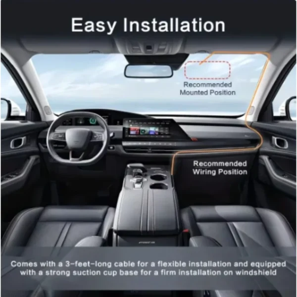 Dash cam |Vehical Camera |1080P FHD & 170-degree wide-angle lens: Capture every detail in 1080P HD definition, - Image 2