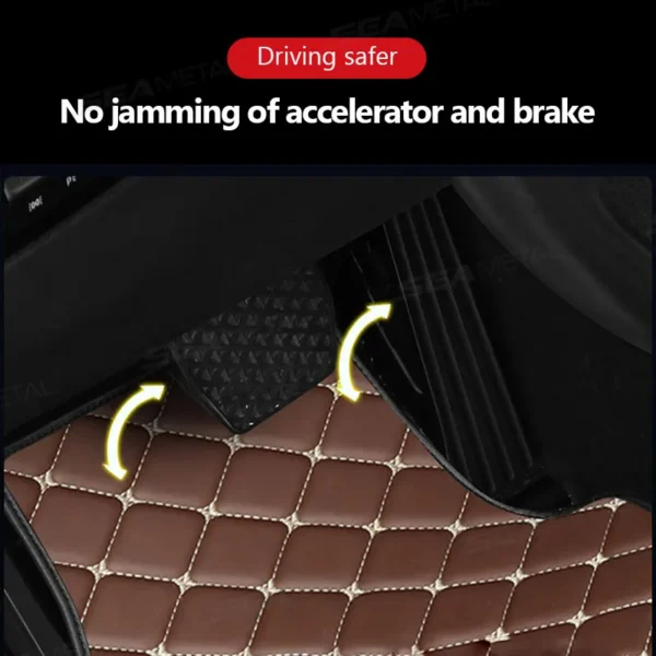 SEAMETAL 4Pcs Car Floor Mat Full Set Universal Non-Slip Auto Carpet Waterproof All-Weather Car Mat Anti Scratch Cargo Liner - Image 2