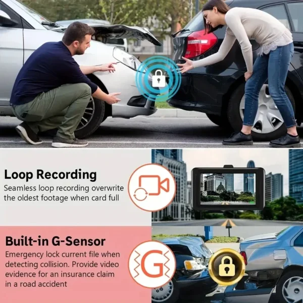 Dash Cam for Cars WIFI APP Car DVR 3 Channel Front Camera Video Recorder Rear View Camera for Vehicle Black Box Car Assecories - Image 6