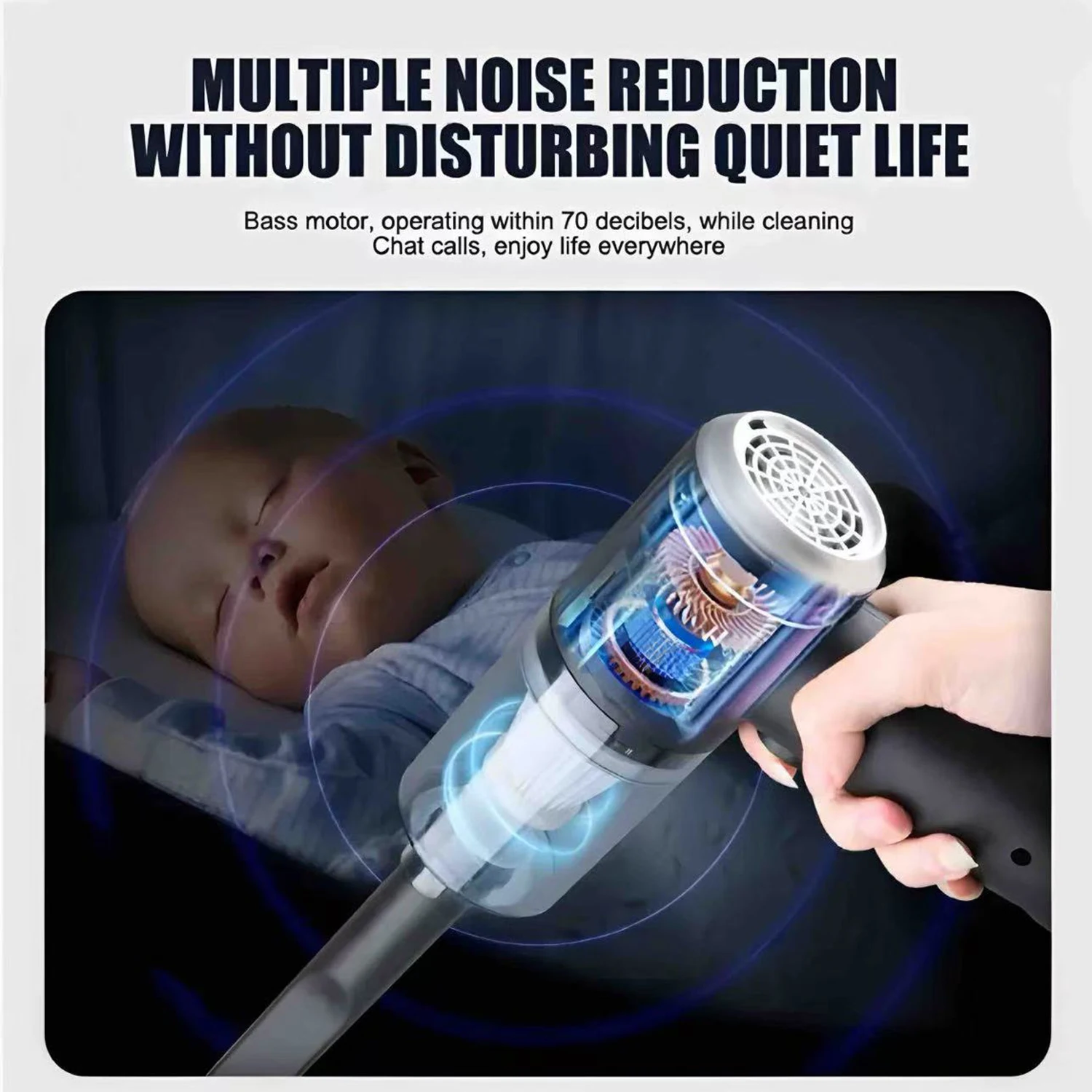 Compact USB Charging Car Vacuum Cleaner – High-Power, Fully Automatic for Car & Home - Image 3