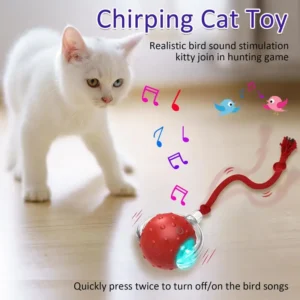 Alternative view of Cat Interactive Ball Toys Automatic Rolling Ball Faux Tail USB Charging Smart Pet Electric Toy Dog Cat Training Imitate Mice