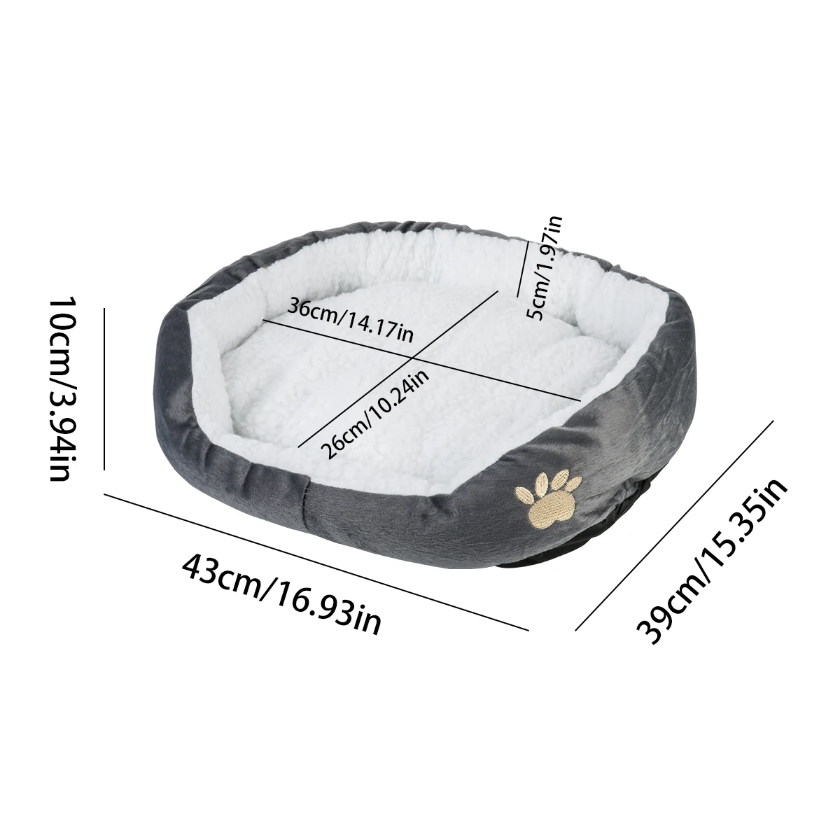 Dog Bed Cat Bed Pet Beds with Thickened PP Cotton Dog Cave Bed and SofaSuitable for Small Puppy Cat Bed - Image 6