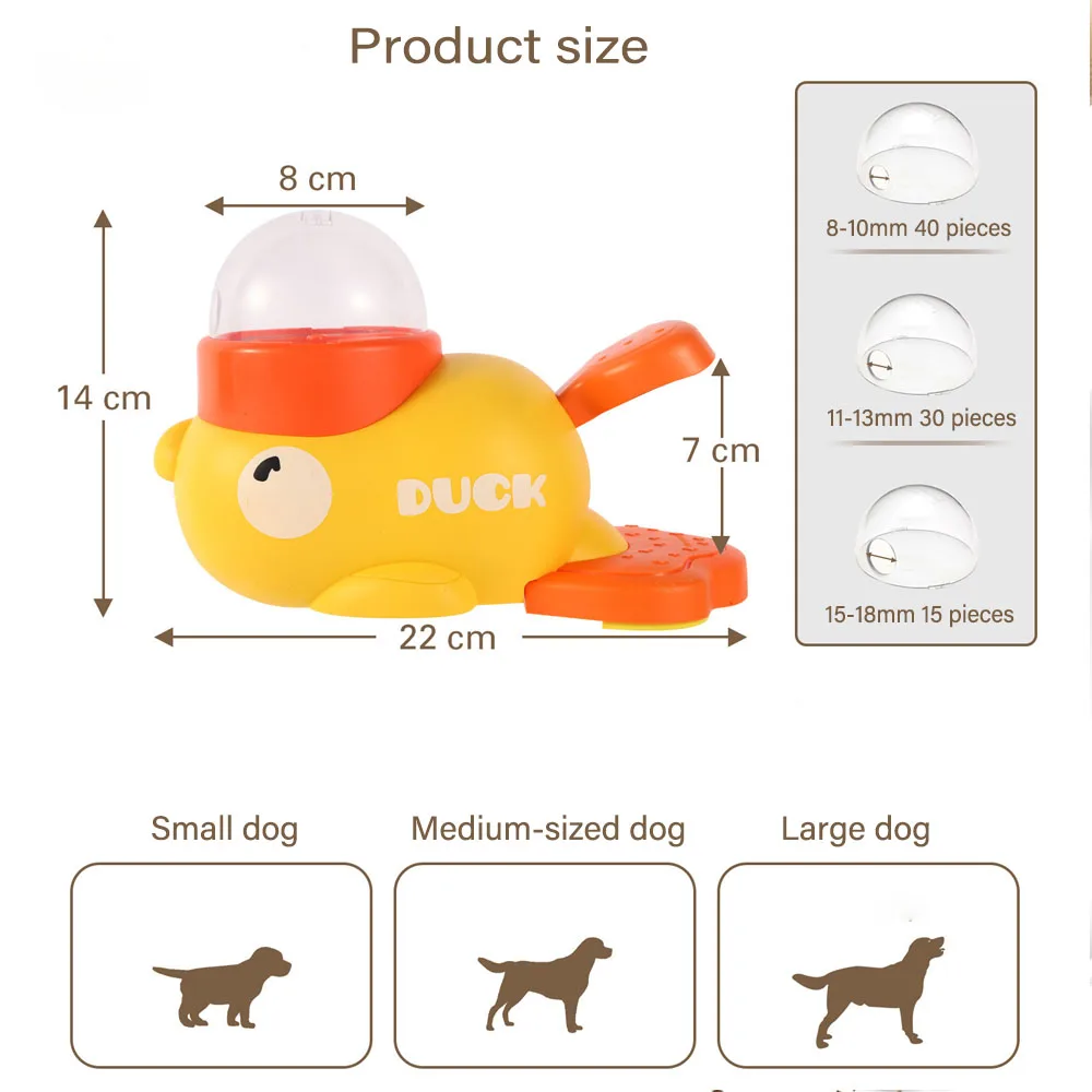 Intelligent Dog Automatic Feeder Cat Dog Puzzle Feeder Interactive Pet Food Treat Dispenser Cartoon Duck Design Anti-slip Pet - Image 6
