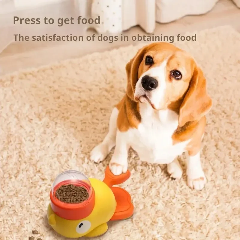 Automatic Dog Puzzle Feeder Interactive Toys Pet Food Treat Dispenser Cartoon Duck Design Anti-slip Pet Feeder for Dog Training - Image 6