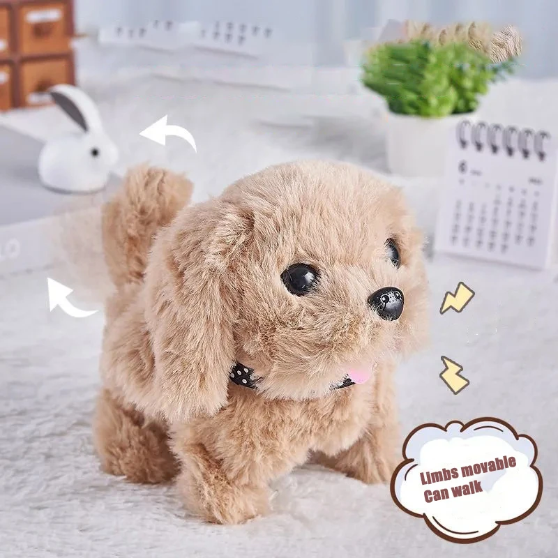 New Electronic Pet Dog Toy Walking Interactive Dog Plush Doll Toys Vibrating Automatic Moving Electric Puppy Gift For Baby Kids - Image 3