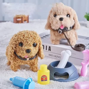 Alternative view of New Electronic Pet Dog Toy Walking Interactive Dog Plush Doll Toys Vibrating Automatic Moving Electric Puppy Gift For Baby Kids