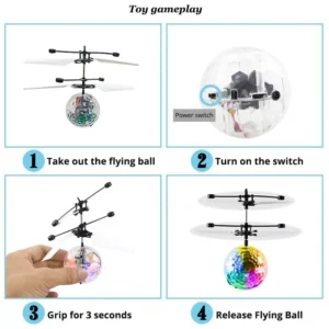 Alternative view of LED Light Suspension Crystal Ball For Kids