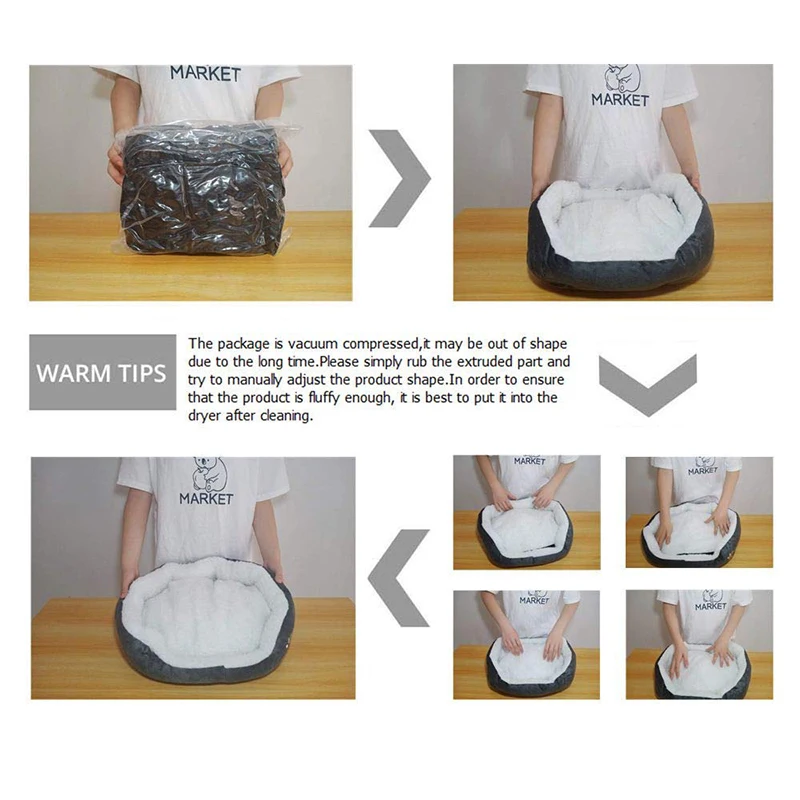 Dog Bed Cat Bed Pet Beds with Thickened PP Cotton Dog Cave Bed and SofaSuitable for Small Puppy Cat Bed - Image 5