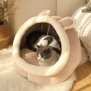 Alternative view of Deep Sleep Cat Bed Cartoon Pet Bed Foldable Removable Washable Pet Sleeping Bed for Small Dog Mat Bag Cave Cats Bed