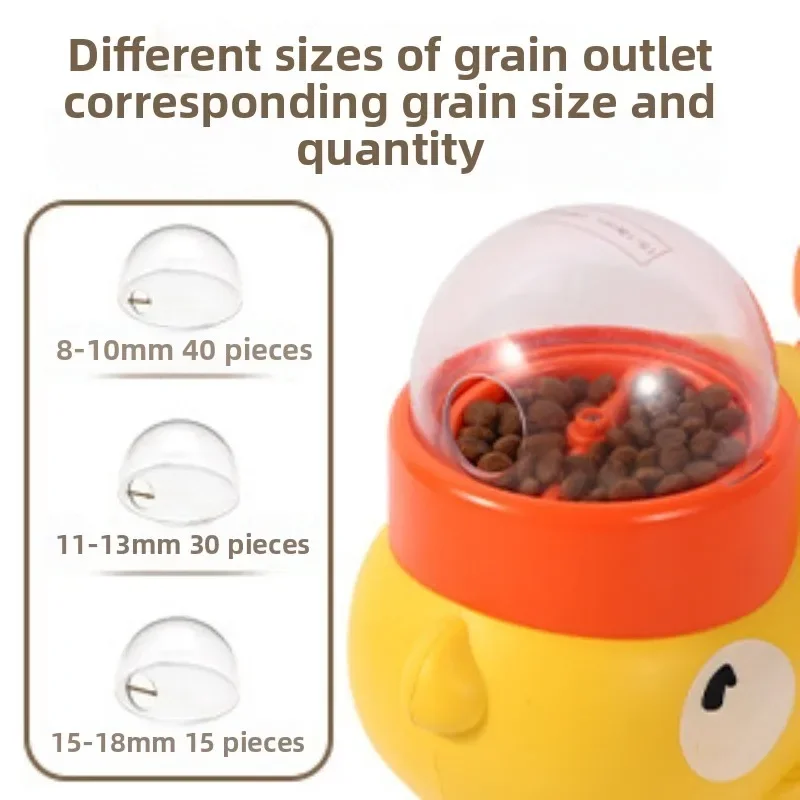 Automatic Dog Puzzle Feeder Interactive Toys Pet Food Treat Dispenser Cartoon Duck Design Anti-slip Pet Feeder for Dog Training